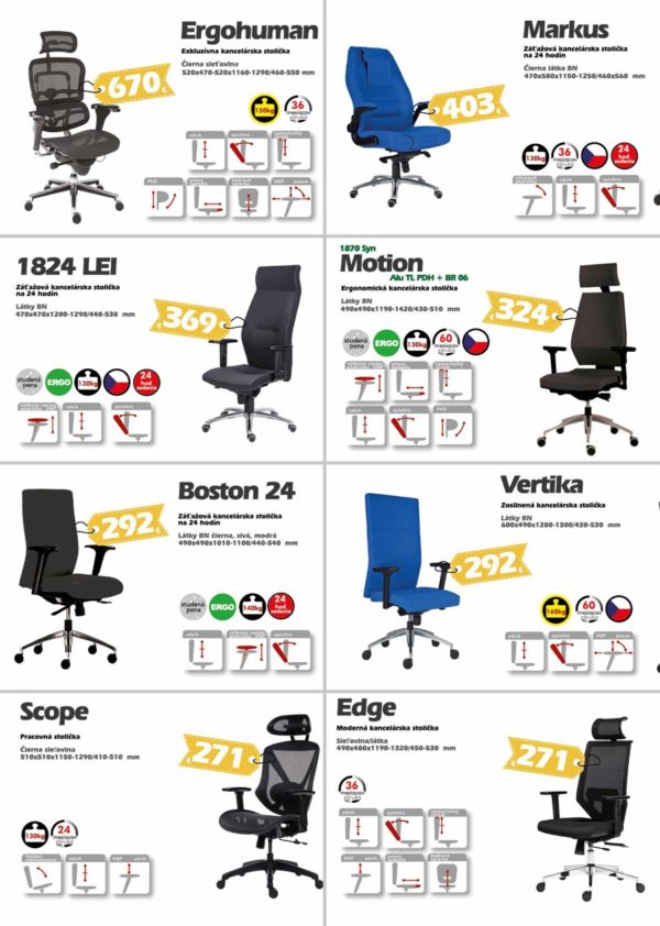 Kancelárske stoličky Antares 1