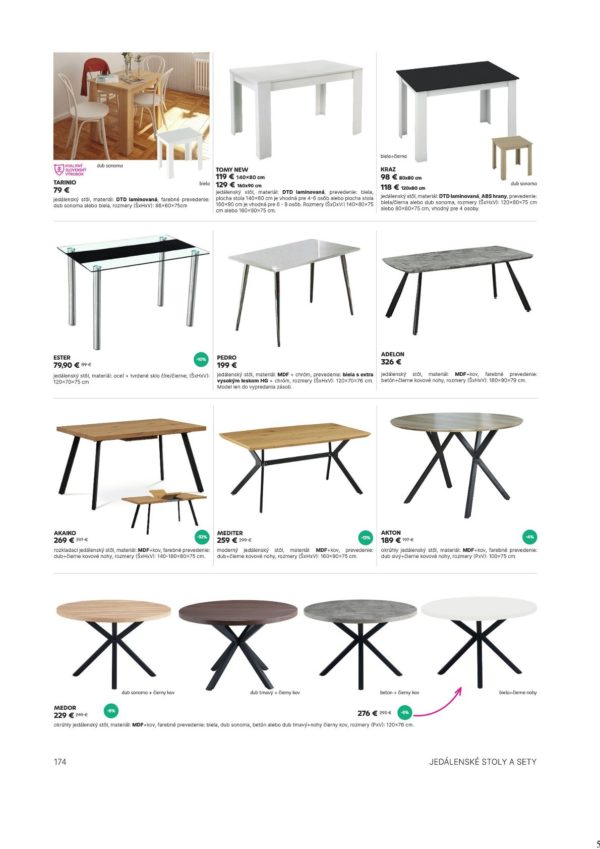 Kuchynské stoly a stoličky Kondela 15